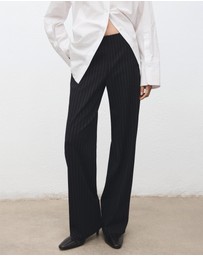 M.N.G - Chalk-Stripe Straight Trousers