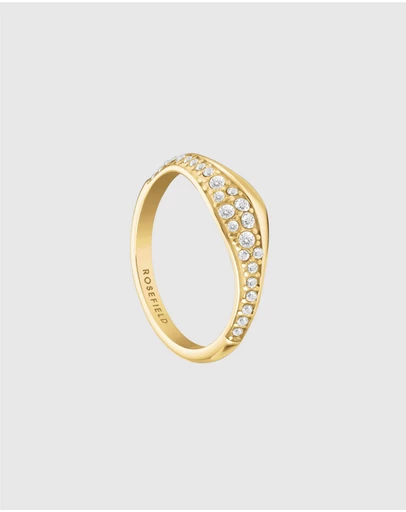 Rosefield - Pavé Wave Gold-Tone Ring