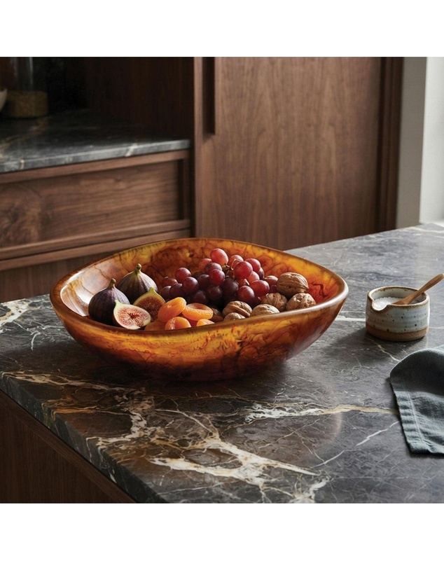 Urban Attitude - Urban Attitude JADE Medium Bowl Height 8cm highest, 5cm lowest, Width 27cm, Length 28cm - Burnt Amber