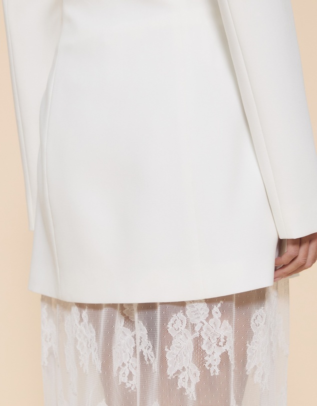 Revibe - Repaired CHANCERY Jordie Maxi Lace And Suiting Dress - AU 16