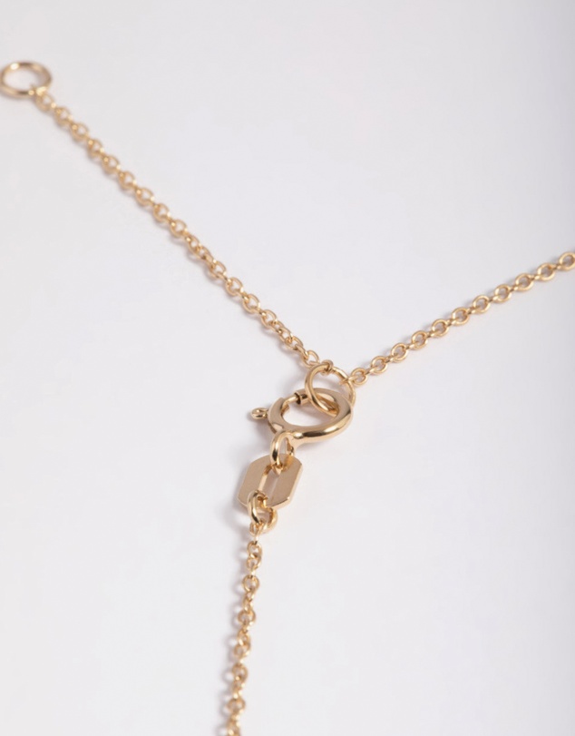Lovisa - Gold Plated Sterling Silver Cubic Zirconia Heart Necklace