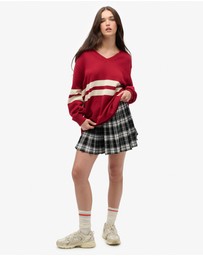 Superdry - Oversized Striped V Neck