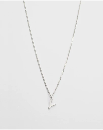 Kirstin Ash - Y Outline Initial Necklace
