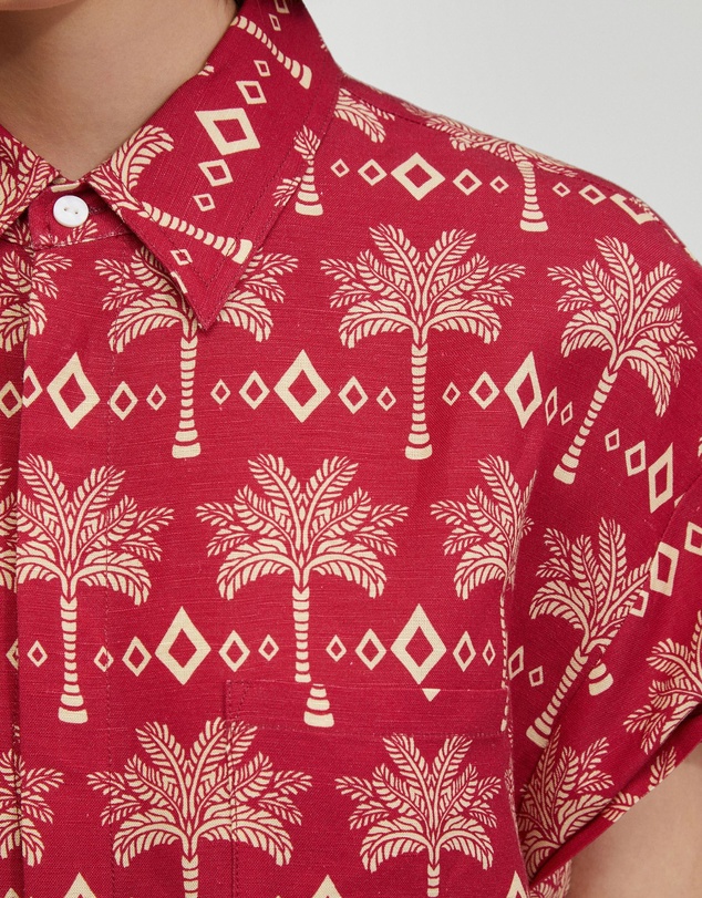 Oxford - Lottie Printed Crop Shirt