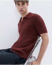 UNISON - Wavy Stitch Knit Polo