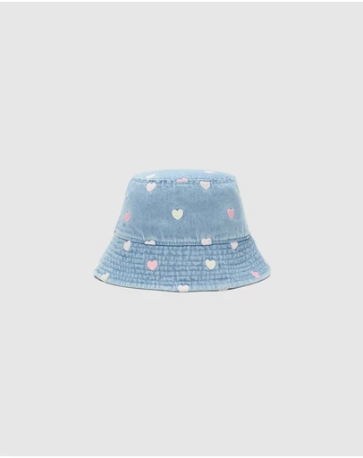 Seed Heritage - Chambray Heart Bucket Hat