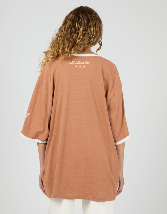 All About Eve - Howdy Oversized Tee Cinnamon