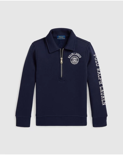 Polo Ralph Lauren - Logo Fleece Collared Sweatshirt - ICONIC EXCLUSIVE - Babies-Kids