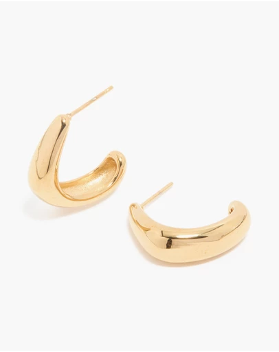 Lovisa - Waterproof Gold Plated Stainless Steel Banana Shape Hoop Earrings