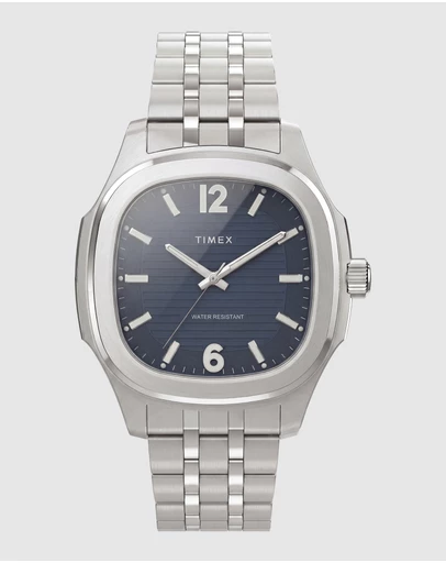 TIMEX - Marquee 41mm Blue Dial Stainless Steel Bracelet Watch