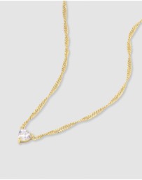 Wanderlust + Co - Heart Gold Necklace