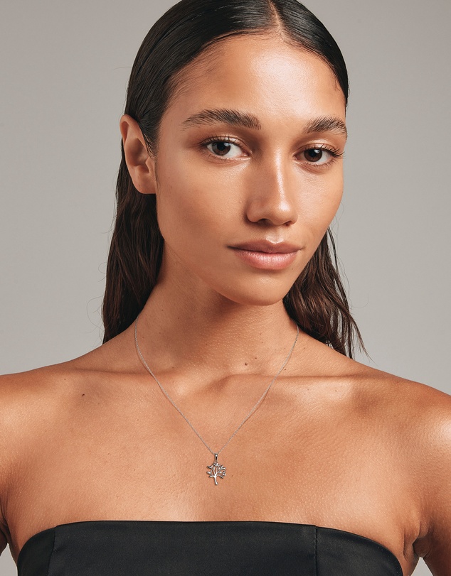 Michael Hill - Tree of Life Pendant and Chain with Cubic Zirconia in Sterling Silver