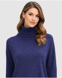 Honey and Beau - High Neck Knit