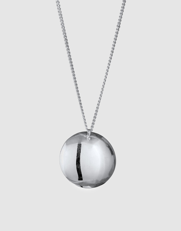Elli Jewelry - Necklace with Pendant Circle Brushed 925 Sterling Silver
