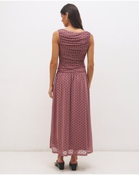 MON RENN - Sonata Spot Gathered Dress
