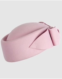 Max Alexander - Felt Pink Pillbox Hat