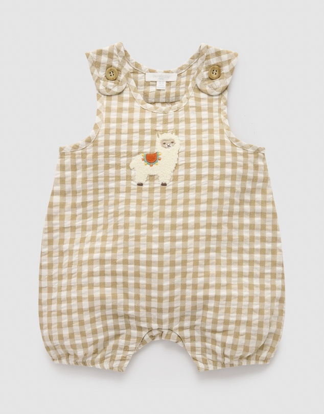 Purebaby - Gingham Romper -Kids-Babies