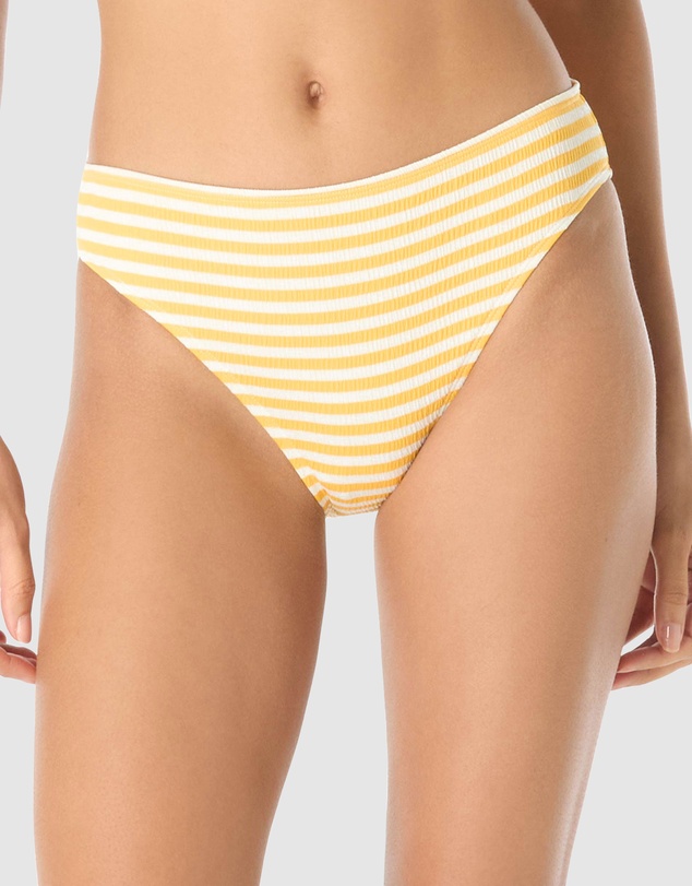 Michael Kors - St. Tropez Stripe High Cut Bikini Bottom