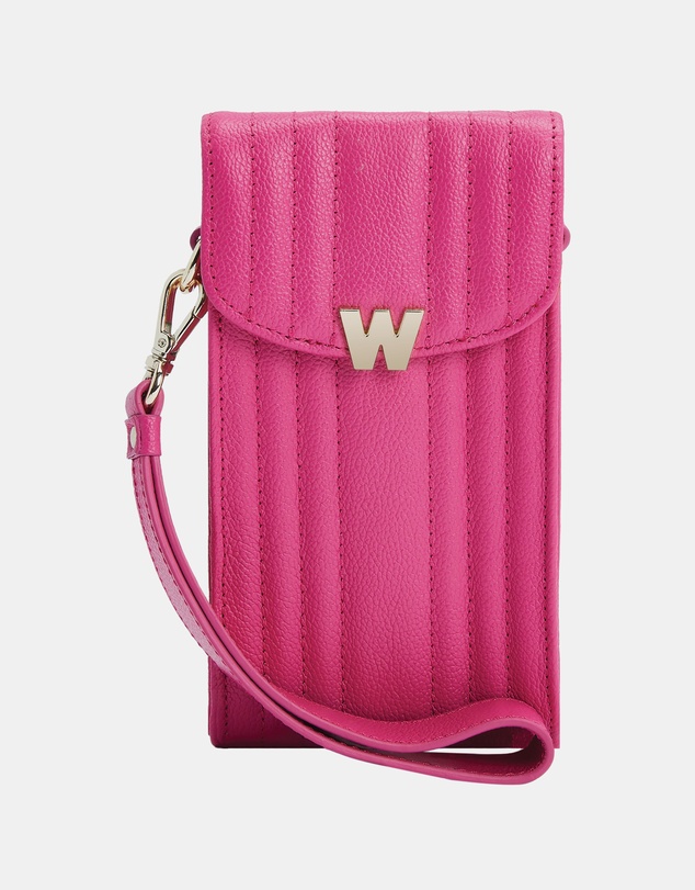 Wolf - Wolf Mimi Phone Case with Wristlet & Lanyard Pink