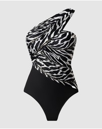Magicsuit - Sand Tracks Goddess One Shoulder Tummy Control Swimsuit
