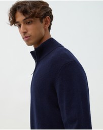 AERE - Merino Wool Quarter Zip Sweater