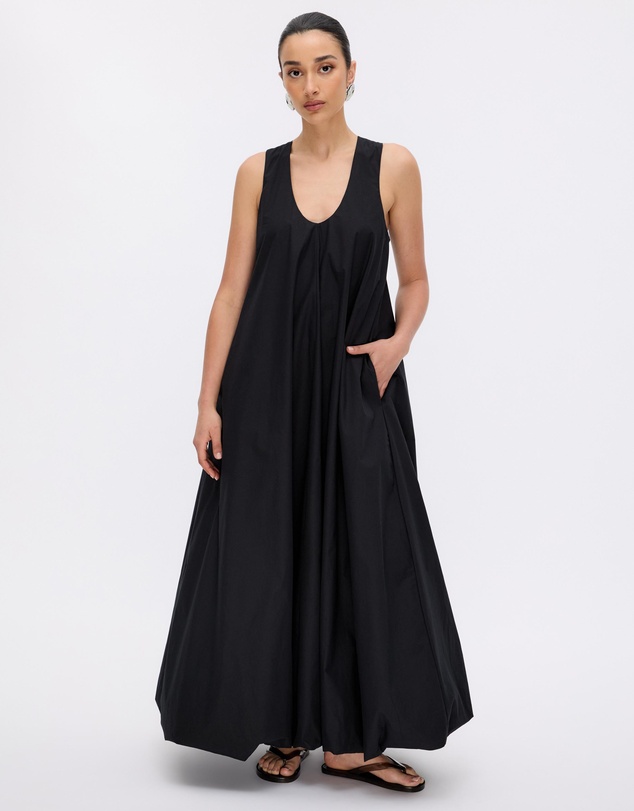 Minima Esenciales - Luna Cotton Bubble Hem Maxi Dress