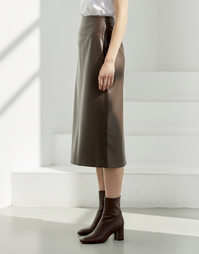 Mossée - Emma Leather Pencil Skirt