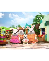 Lil Woodzeez - The Hoppingood Rabbits Miniature Animal Figurine Set