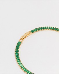 Lovisa - Gold Plated Brass Crystal Baguette Tennis Bracelet
