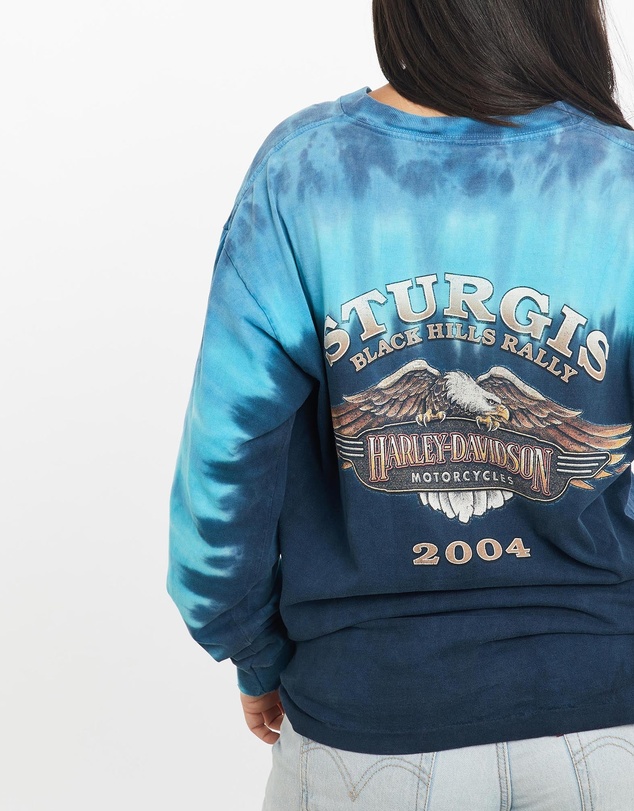 Vintage by The Real Deal - Pre Loved - Vintage 2004 Harley Davidson Sturgis Black Hills Rally Tie Dye Tee