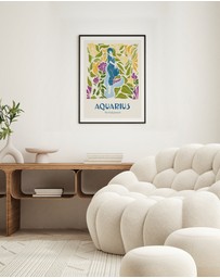 Olive et Oriel - Aquarius - Illustrated Star Sign Art Print
