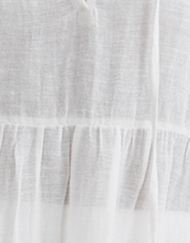Polo Ralph Lauren - Cotton & Linen Tiered Long Sleeve Beach Dress