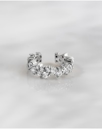 Wanderlust + Co - Aurora Pave Silver Ear Cuff