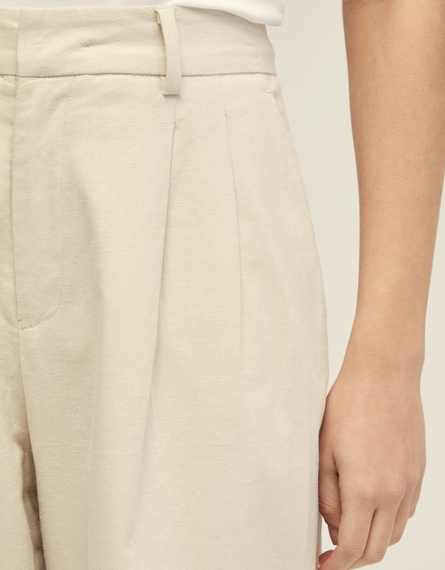 Oxford - Sonia Pleat Front Linen Pants