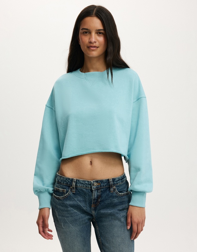 Cotton On - Cropped Fleece Sweatshirt