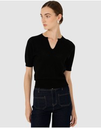 SACHA DRAKE - Henley Knit Top