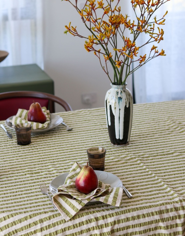 Mosey Me - Seersucker Stripe Tablecloth