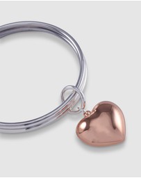 Von Treskow - Triple Bangle With Puffy Heart