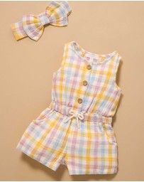 Purebaby - Check Jumpsuit -Kids-Babies
