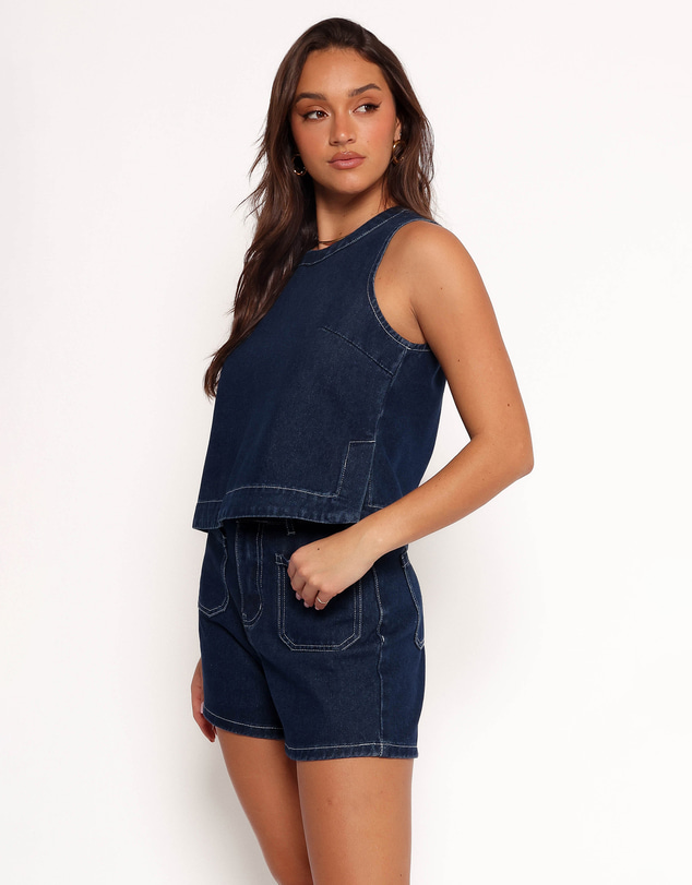 Petal & Pup - Levi Top - Dark Denim