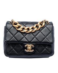 Pre-Loved by Azura Reborn - Pre-Loved Mini CC Quilted Calfskin Multi Chain Single Flap