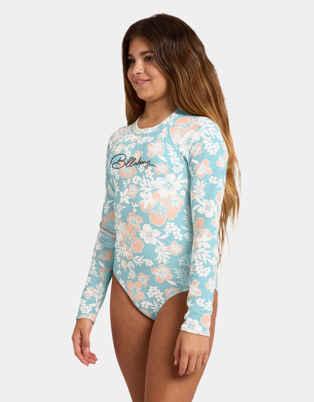 Billabong Kids - Girls 6 to 16 Hibiscus Haze Long Seeve Rashguard
