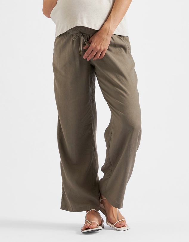 Ripe Maternity - Indi Wide Leg Linen Pant