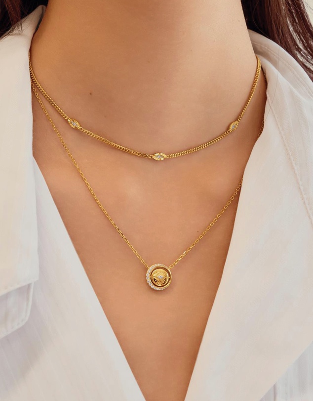 Ania Haie - Gold Evil Eye Station Necklace