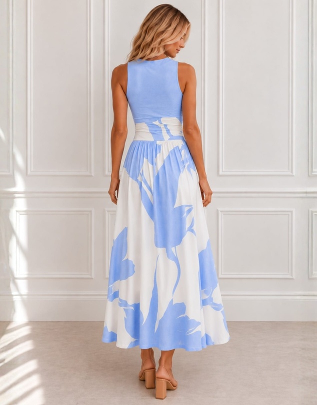 Esther & Co - Balayage Dress - Sky Blue
