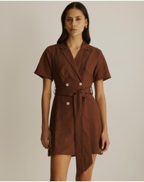 Atmos&Here - Lia Linen Blend Blazer Mini Dress