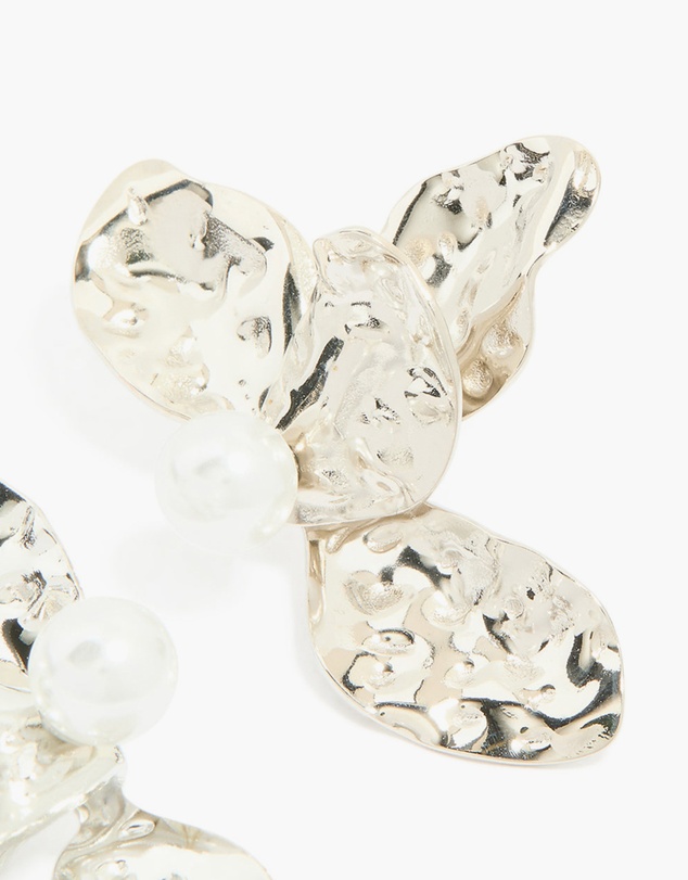 Lovisa - Waterproof Stainless Steel Pearl Large Flower Stud Earrings