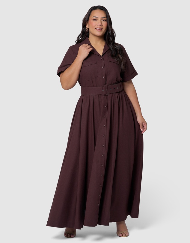 Something 4 Olivia - Gabrielle Linen Maxi Dress