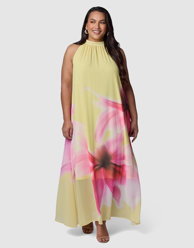 Pink Dusk by Curve Project - Savage Heat Maxi Dress