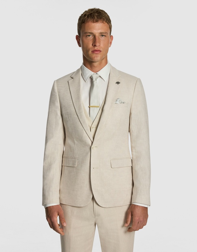 yd. - Carter Stretch Linen Blend Slim Suit Jacket